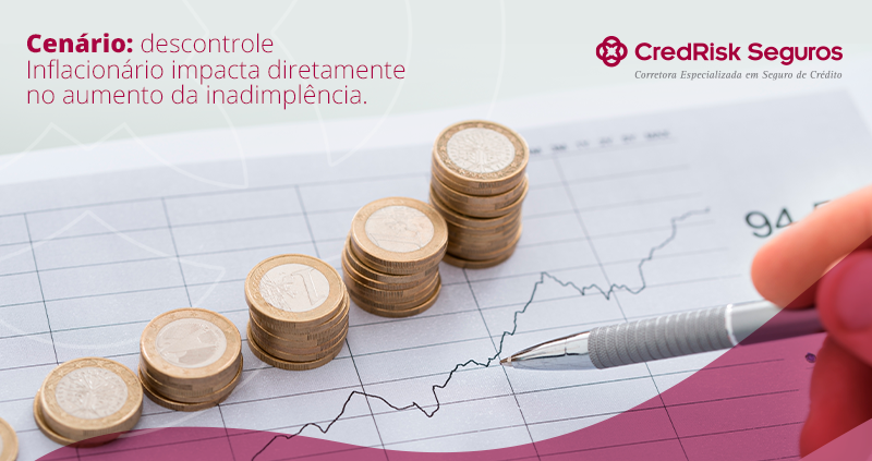 descontrole inflacionário impacta diretamente no aumento da inadimplência